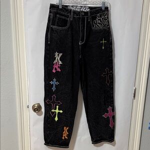 AMBUSH 30 stylish  Black Embroidered Men's Jeans